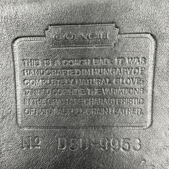 Vintage Coach 9953 Helen's Legacy Duffle Bucket Bag 80's Purse Leather Black - Picture 9 of 10